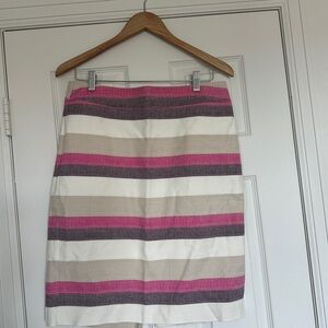 Ann Taylor Factory Multicolor Striped Pencil Skirt